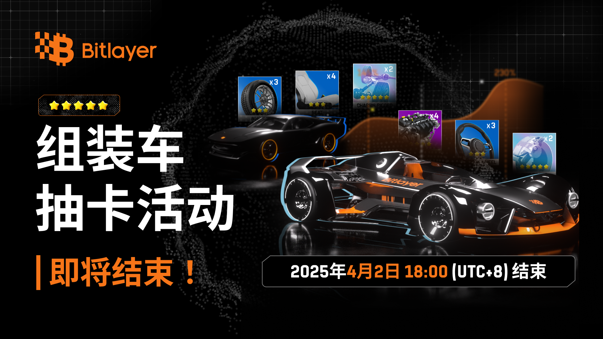 Bitlayer 赛车组装活动即将结束