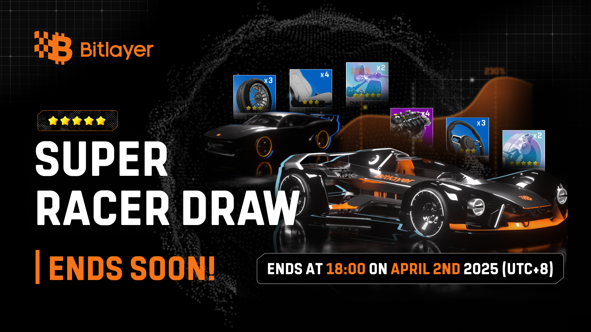 Bitlayer Super Racer Draw is Ending Soon