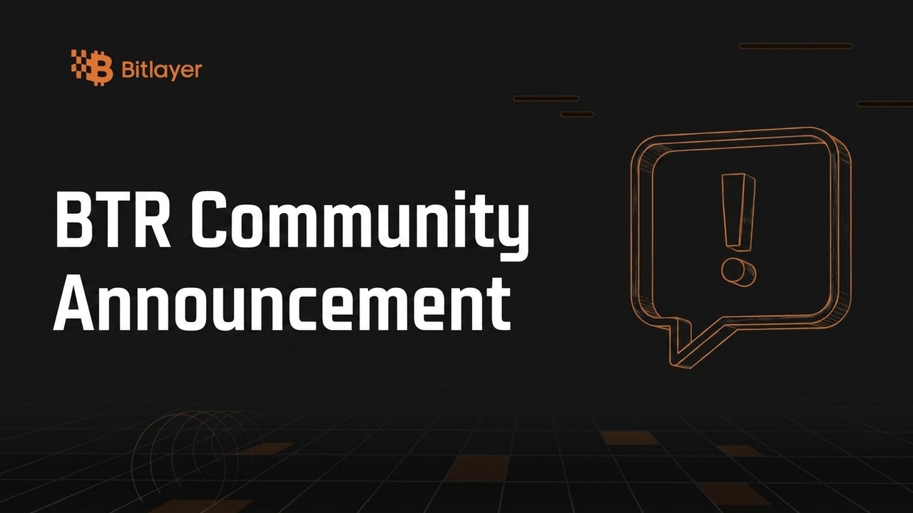 BTR Tokenomics Update - Vesting Schedule Clarification